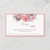 ワインラッフル結婚ブライダルシャワーカード プレイスカード (正面)