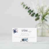 ワインラッフル結婚ブライダルシャワーカード プレイスカード (スタンド正面)