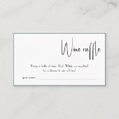 ワインラッフル結婚ブライダルシャワーカード プレイスカード (正面)