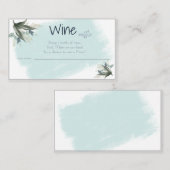 ワインラッフル結婚ブライダルシャワーカード プレイスカード (正面/裏面)