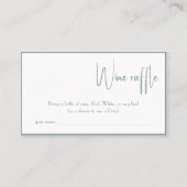 ワインラッフル結婚ブライダルシャワーカード プレイスカード (正面)