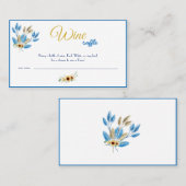 ワインラッフル結婚ブライダルシャワーカード プレイスカード (正面/裏面)