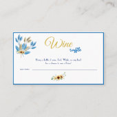 ワインラッフル結婚ブライダルシャワーカード プレイスカード (正面)