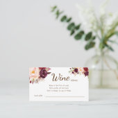 ワインラッフル結婚ブライダルシャワーマルサラカード プレイスカード (スタンド正面)
