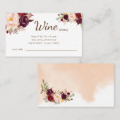 ワインラッフル結婚ブライダルシャワーマルサラカード プレイスカード (正面/裏面)