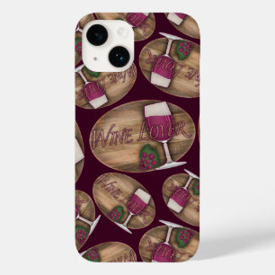 ワインラバーオンウッドオーバル Case-Mate iPhone 14ケース