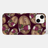 ワインラバーオンウッドオーバル Case-Mate iPhoneケース (裏面 (横))