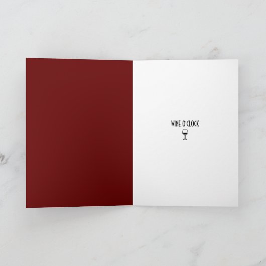 ワインラバーズスタンダードレッド誕生日 カード (内部)