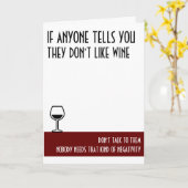 ワインラバーズスタンダードレッド誕生日 カード (黄色い花)