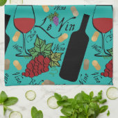 ワインラバーズモチーフカスタム キッチンタオル (折り畳み)