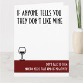 ワインラバーズラージレッド誕生日 カード (正面)