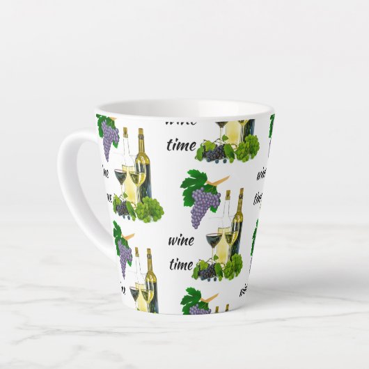 ワインラバーズ引っ越し祝いパーティーギフトアイディア カフェラテマグ (左アングル)