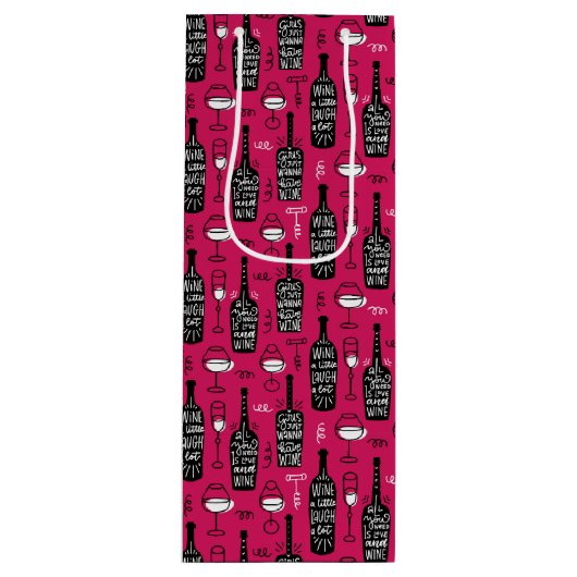 ワインラバーズ抱き枕 ワインギフトバッグ (正面)