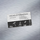 ワインラバーマーブルブラックカラーブロック マグネット名刺 (インサイチュ)