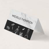 ワインラバーマーブルブラックカラーブロック 名刺 (正面)