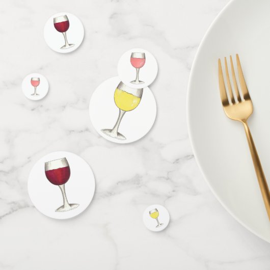 ワインラバーレッドグラスワイナリーカクテルパーティー コンフェッティ (グループ)