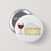 ワインラバーレッドワイングラスブリーチーズワイナリー 缶バッジ (正面&裏面)