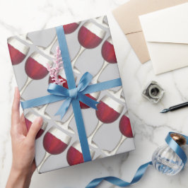 ワインラバーレッドワイングラスメルロカベルネワイナリー ラッピングペーパー