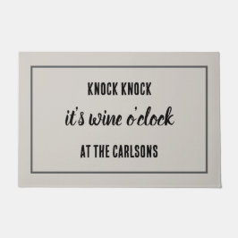 ワインラバーワイン時計 ドアマット