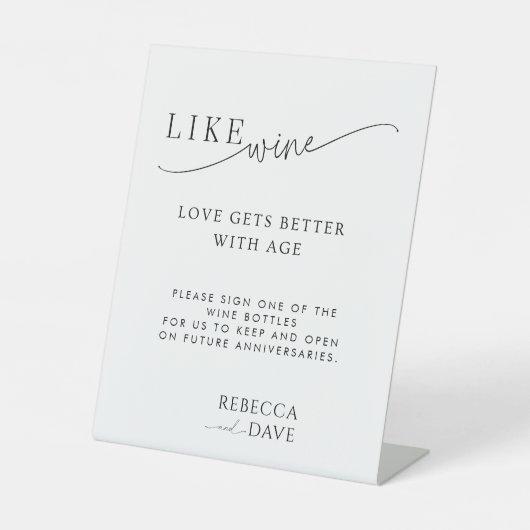 ワインラブみたいなミニマリストが年齢と共に上達 台座サイン (正面)