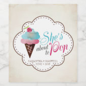 ワインラベルきらめくを表示する性別 – ピンクとブルー ワインラベル (シングルラベル)