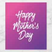 ワインラベルで母が幸せな日 ワインラベル (シングルラベル)