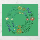 ワインラベルのアートとデザイン スパークリングワインラベル (シングルラベル)