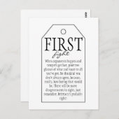 ワインラベルのギフトボトル – 最初の戦い ポストカード (正面/裏面)