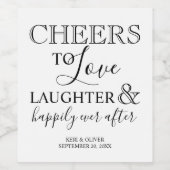 ワインラベルの後に笑いと幸せに愛する ワインラベル (シングルラベル)