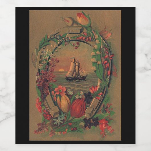 ワインラベルをきらめく打ち上げる特殊船 ワインラベル (シングルラベル)