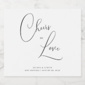 ワインラベルを愛するミニマルな手書き応援 スパークリングワインラベル (シングルラベル)