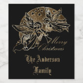 ワインラベルエンジェル遊ズのトランペットのクリスマスシーズン ワインラベル (シングルラベル)