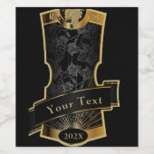 ワインラベルセット – テキスト ワインラベル (シングルラベル)