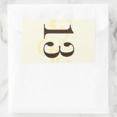 ワインラベルテーブル番号シール13 長方形シール (バッグ)