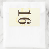 ワインラベルテーブル番号シール16 長方形シール (バッグ)