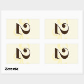 ワインラベルテーブル番号シール2 長方形シール (シート)