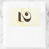 ワインラベルテーブル番号シール2 長方形シール (バッグ)