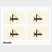 ワインラベルテーブル番号シール4 長方形シール (シート)