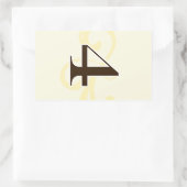 ワインラベルテーブル番号シール4 長方形シール (バッグ)