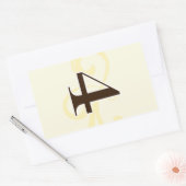 ワインラベルテーブル番号シール4 長方形シール (封筒)