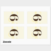 ワインラベルテーブル番号シール6 長方形シール (シート)