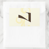 ワインラベルテーブル番号シール7 長方形シール (バッグ)