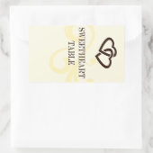 ワインラベルテーブル番号シール 長方形シール (バッグ)