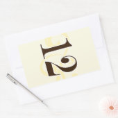 ワインラベルテーブル番号ステッカー12 長方形シール (封筒)