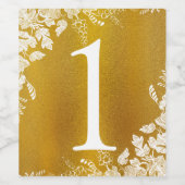 ワインラベルテーブル番号 |ビネヤード（ゴールドフォイル） ワインラベル (シングルラベル)