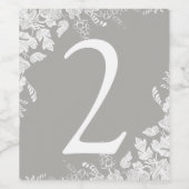 ワインラベルテーブル番号 |ブドウ園(グレー) ワインラベル (シングルラベル)