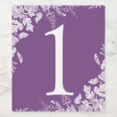 ワインラベルテーブル番号 |ブドウ園（紫） ワインラベル (シングルラベル)