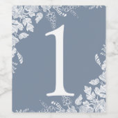 ワインラベルテーブル番号 | Vineyard (ほこりっぽい青) ワインラベル (シングルラベル)