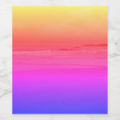 ワインラベルピンクビーチサンセット海波 ワインラベル (シングルラベル)