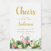 ワインラベルブライダルシャワー、熱帯ワインラベル ワインラベル (シングルラベル)